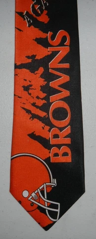 Cleveland Browns NFL Football Here We Go Again Mens Neck Tie Ralph Marlin 1998 Cover