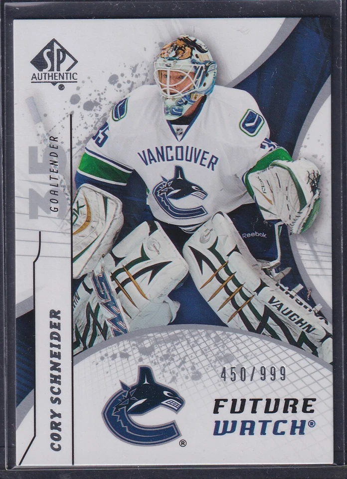 CORY SCHNEIDER - 2008 SP Authentic Future Watch #183, /999 - Image 1 of 1