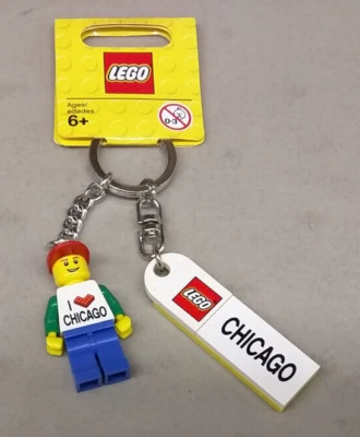 LEGO 850490 "I Love Chicago" Key Chain NEW! RARE! Bag Charm Legoland 6016888 - Image 1 of 3
