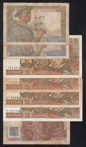 FRANKREICH LOT BANKNOTE - 10 UND 50 FRANCS - P99/P127/P150 - VERSCHIEDENE DATEN - F/VF 🇫🇷 - Bild 1 von 9