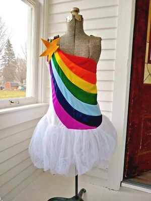 Fantasias Escante - Fantasia de um ombro para menina arco-íris - GG - Imagem 1 de 4