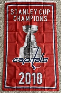 Washington Capitals NHL 2018 Stanley Cup Champions Banner/Flag 3’ x 5’ - Picture 1 of 2