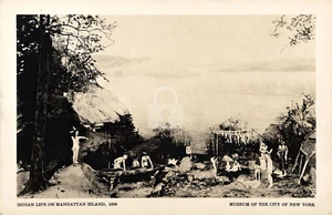 Indian life on ManHattan Island (1600) 1932 Postcard COPY - Picture 1 of 2