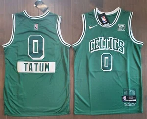 Jason Tatum #0 Boston Celtics Stitched Home Kelly Green City Edition Jersey NWT - Picture 1 of 3