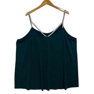 Camiseta sin mangas Torrid Shell para mujer 4 verde pedrería ropa de calle fiesta - Imagen 1 de 8