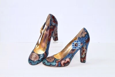 Hale Bob Floral Print Heels (6) - Image 1 of 4