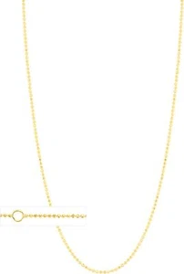 Floreo 14k Yellow Gold or White Gold 1.0mm Adjustable Bead Chain Necklace - Picture 1 of 10