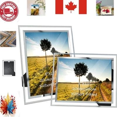 Beveled Edge 8x10 Glass Frame Set – Vertical or Horizontal Display - Image 1 of 4