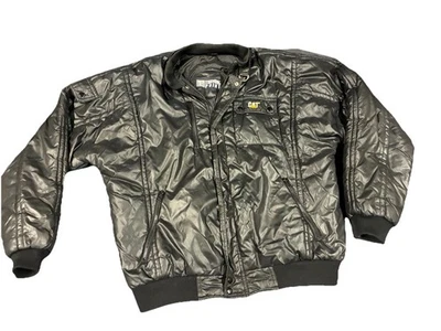 Chaqueta acolchada de bombardero de vuelo Catepillar CAT XLarge de colección para hombre punto de inflexión acolchada Foto 1 de 4