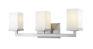 Tidal 3-Light Bathroom Vanity Light In Brushed Nickel - Picture 1 of 1