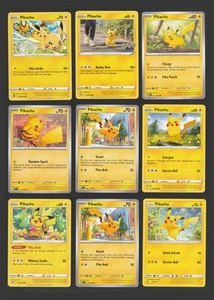 Pikachu Fans Pokemon Card Collection Set of 9 Pikachu English Cards NM - Picture 1 of 9