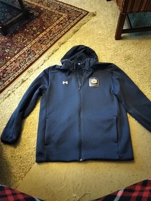 NEW Under Armour Auburn Tigers 2023 Team Issued Full Zip Hooded Jacket LARGE - Image 1 of 4