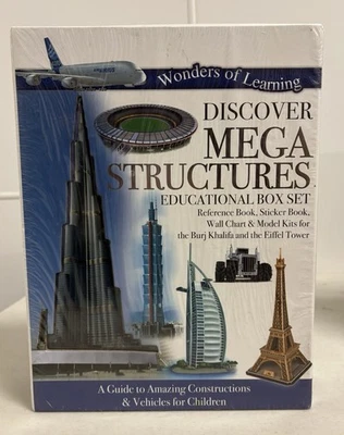 NEW WONDERS OF LEARNING Discover Mega Structures Education Set Model Kit Book - Image 1 of 3