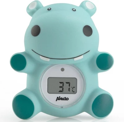 LENCO Alecto BC-11 HIPPO Kinder Raum- und Badewannenthermometer Nilpferd grün