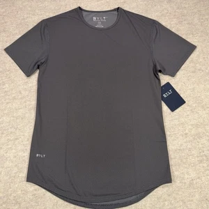 BYLT Pulse Drop Cut T Shirt Mens S Charcoal Short Sleeve Performance Stretch - Picture 1 of 9