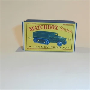Matchbox Lesney 49a US Army HalfTrack Empty D Style Repro Box - Picture 1 of 4