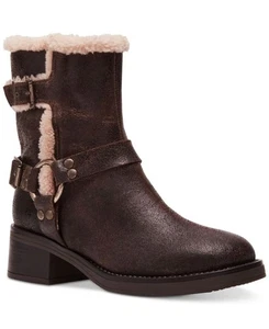 Steve Madden Brixton Fur Brown Distressed Boots (Size 9) - Picture 1 of 6
