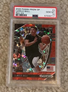 2020 Panini Prizm Draft Picks Lamelo Ball Red Ice Rc Psa 10! - Picture 1 of 2