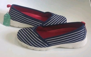 Lands' End Women's Blue Striped Lightweight Comfort Slip-On Shoes Size UK6 - Picture 1 of 10