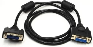 5Ft DB15 15 Pin Male to Female Connector Extension Cable Cord Black - Bild 1 von 5