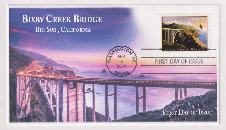 BIXBY CREEK BRIDGE Express Mail Stamp 4439 Colton FDC C9653 - Image 1 of 1
