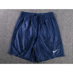 Nike Shorts Kid Medium Navy Blue Athletic Drawstring Logo Sporty Y2k Retro - Picture 1 of 10