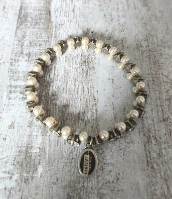 Konplott Armband "Pearl Shadow" Weiss Gr. M Boho Chic Hochzeit Edel Weiss  - Bild 1 von 3