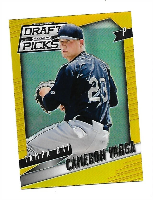 2014  Prizm Draft Picks SSp GOLD refractor RC Cameron Varga Tampa Bay Rays #2/10 - Image 1 of 1