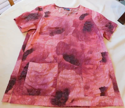 Elan by Barco Uniform Scrubs Women's Pink Size See Measurements Top Pockets*^ - Image 1 of 4