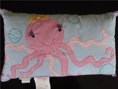 Cojín de almohada decorativo Pottery Barn Kids pulpo 20 "x 12" rectangular nuevo con etiquetas Foto 1 de 3