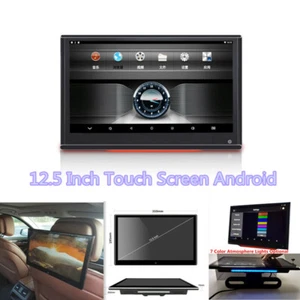 1Pcs 12.5" Android Headrest Monitor Video Support Touch Screen Wifi HDMI Player - Foto 1 di 12