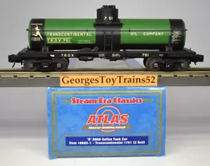 ATLAS STEAM ERA 3-RAIL O #751 TROX TRANSCONTINENTAL 8K GALLON TANK 8685-1 EX/OB - Picture 1 of 5