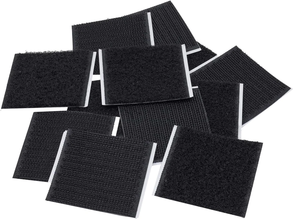 Klettband selbstklebend extra Stark Klettpads Klettverschluss schwarz weiß Set - Bild 1 von 4