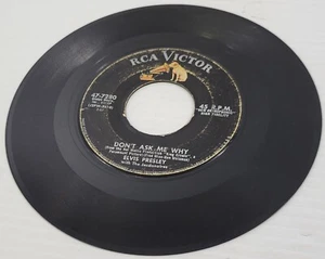 R) Elvis Presley - Don't Ask Me Why - Hard Headed Woman - 45 RPM Vinyl Record - Picture 1 of 4