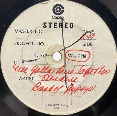 Rare Jimi Hendrix 45 Test Pressing “ We Gotta Live Together / Message Of Love” - Image 1 of 2