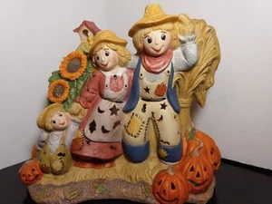 Parche de calabaza Espantapájaros Estatuilla Portavelas Otoño Partylite # P7323 - Imagen 1 de 24