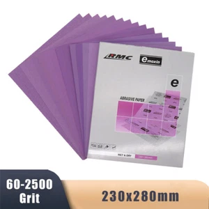 Hojas de papel de lija morado húmedo y seco 230x280 mm lijado pulido grano 60-2500 - Imagen 1 de 9