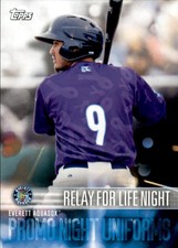 2018 Topps Pro Debut Promo Night Uniforms Relay for Life Night Everett AquaSox