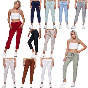 Glamexx24 Damen Hose Boyfriend Jogger Pants 7/8 Freizeithose Made in Italy - Bild 1 von 20