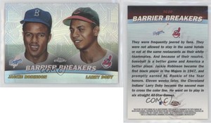 2001 Topps Chrome Combos Refractor Jackie Robinson Larry Doby #TC20 HOF