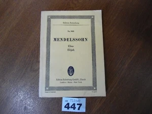No.989 MENDELSSOHN Elias / Elijah Op.70 - Edition EULENBURG Orchestra Score - Picture 1 of 14