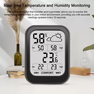 Digital Temperature Humidity Gauge Monitor w/ Weather and Comfort Display K8I5 - Picture 1 of 8