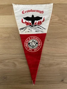 Vintage The Caravan And Camping Club Pennant CROWBOROUGH - Picture 1 of 2