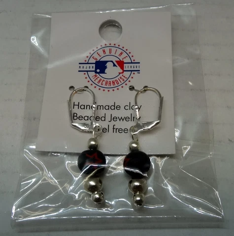 Pine Sports MLB Houston Astros Handmade Clay Beaded Earrings Cover