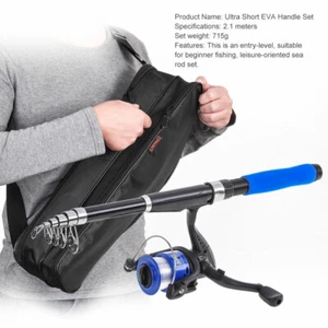 Fishing Rod Full Kits with 2M Telescopic Sea and Spinning Reel Baits Lure Set AU - Picture 1 of 10