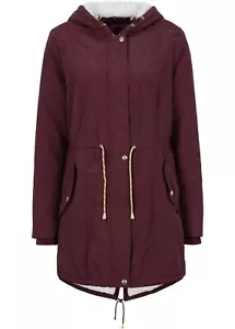 Parka mit Teddy-Futter Gr. 42 Ahornrot Damenparka Übergangsjacke Neu - Bild 1 von 1