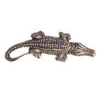 Pure Copper crocodile Figurines Miniatures Vintage Bronze Animal Statue Desktop