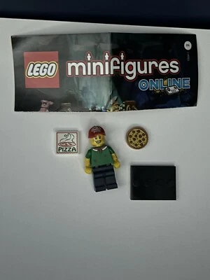 LEGO Pizza Delivery Man Minifigure w/ Box Tile + Pizza Series 12 71007 New - Image 1 of 2
