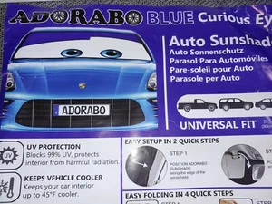 Adorabo Auto Sunshade Fits 31.5 inX59 in. Blue Free Shipping From USA - Bild 1 von 7