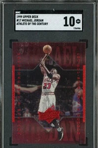 Michael Jordan Hof 1999 Upper Deck Athlete of the Century #17 SGC 10 gemas como nuevo - Imagen 1 de 2